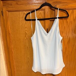 Light Blue V-Neck Spaghetti Strap Cami — Sleek Everyday Layering